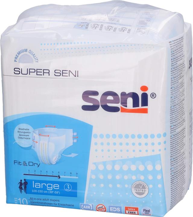 Actual product image Seni Super Large nappies for adults, 10 pcs. (10 x, L, XL)