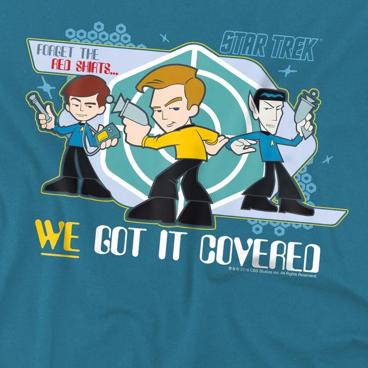Actual product image Star Trek Quogs Mens We Got It Covered T-Shirt (L)