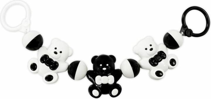 Actual product image Akuku A0468 Teddy Bear Pram Rattle Black And White
