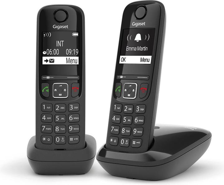 Actual product image Gigaset SIEMENS WIRELESS PHONE AS690 DUO BLACK (L36852-H2816-D201)