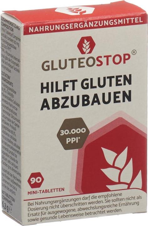 Produktbild Gluteostop Chrisana GluteoStop hilft Gluten abbauen 90 MiniTabl. (90 Stück, Tabletten, 25 g)