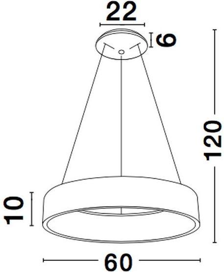 Actual product image Nova Luce Rando LED Pendant Light 3000 K