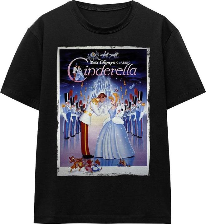Actual product image Cinderella Unisex Adult Poster T-Shirt (L)