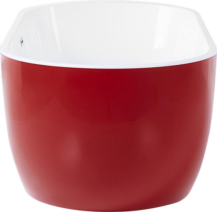 Produktbild Beliani Badewanne freistehend rot oval 160 x 75 cm NEVIS (203 l, 107 cm, 75 cm)