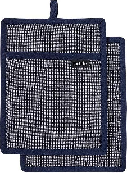 Ladelle Set di 2 presine riciclate Eco Navy 19 x 24 cm (Cotone e poliestere riciclati)