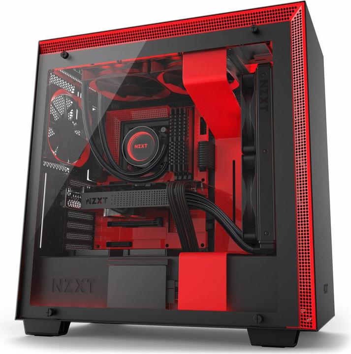Actual product image NZXT H700i - Red (ATX, mATX, Mini-ITX, E-ATX)