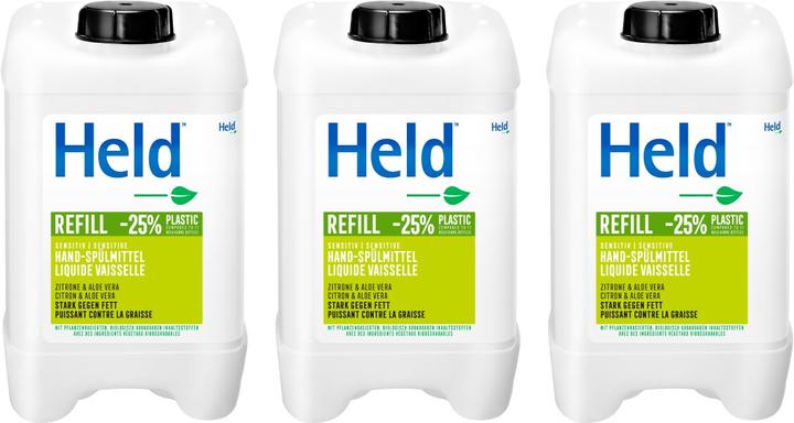 Produktbild Held Geschirrspülmittel Zitrone und Aloe Vera Trio