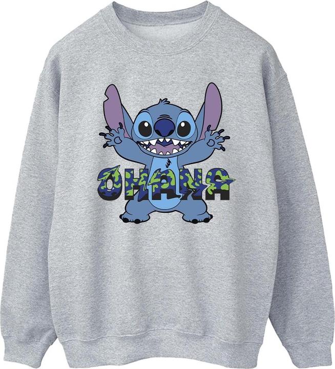 Produktbild Disney Lilo And Stitch Ohana Blue Glitch Sweatshirt (L)