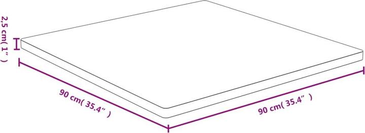 Actual product image VidaXL Douglas (90 x 90 x 2,5 cm)