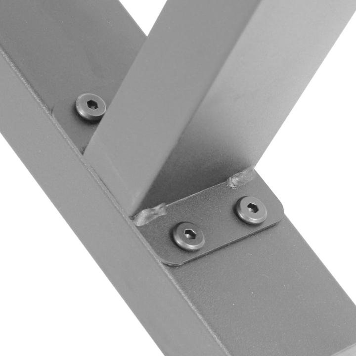 Produktbild Wiltec Tischkufen 64x40cm grau pulverbeschichtet Tischgestell Tischbeine Tisch