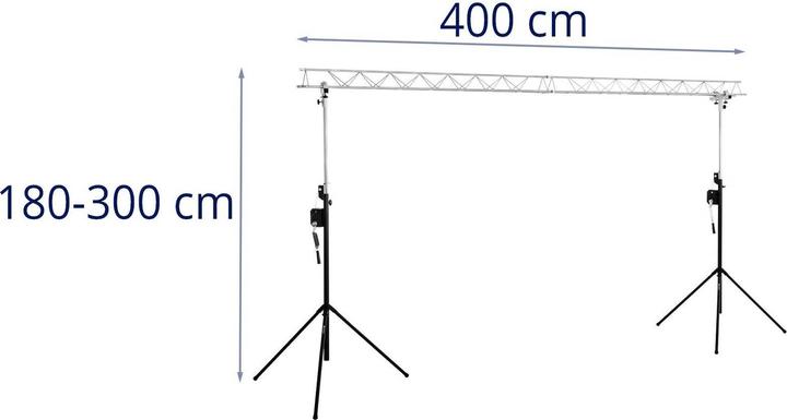 Produktbild Singercon Lichttraverse bis 100kg Kurbelstative 1,80 3m Traversenbrücke 4m Traversensystem