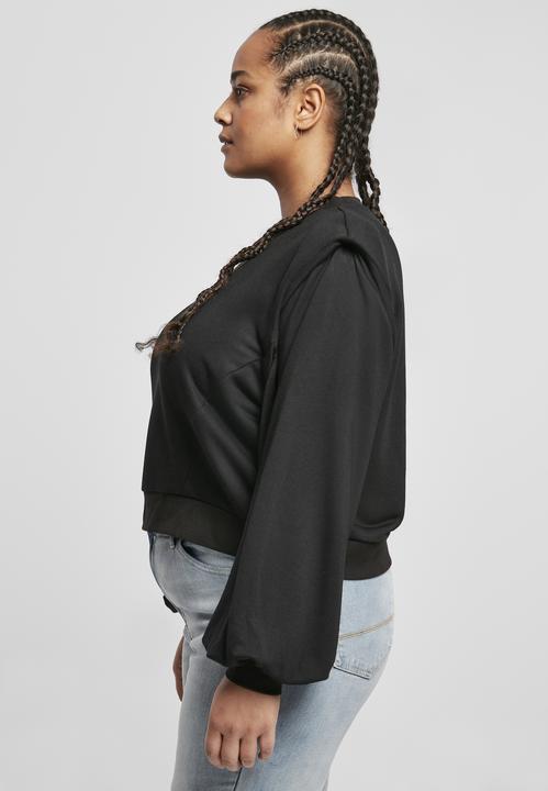 Actual product image Urban Classics Ladies Padded Shoulder Modal Terry Crewneck (XXL)