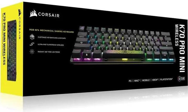 Actual product image Corsair Clavier Gaming K70 Pro Mini Wireless (Eng. Int., Wireless)
