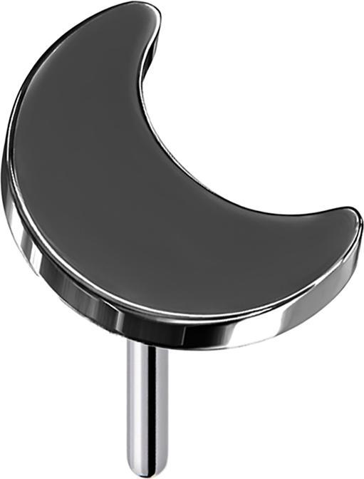 Star Piercing Threadless Mond schwarz (Titan G23, ohne Messing)