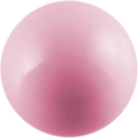 Actual product image Star Piercing Micro Ball pastel pink (without brass, Surgical steel 316L)