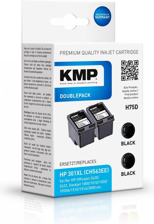 Image du produit KMP Cartouches d'encre Pack double H75D 2 x noir (CF)