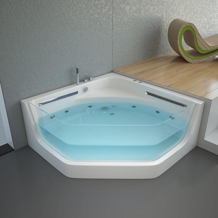 Produktbild Home Deluxe Whirlpool Badewanne INFINITY XL Farblichttherapie - 150x150x55cm (150 cm, 150 cm)