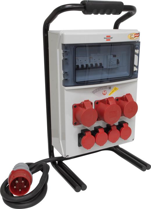 Brennenstuhl Stromverteiler BSV 4/32 FS CEE, 2m H07RN-F5G4.0 FI+LS, Stecker 5p 400V/32A (IP44), 3x CEE-Steckdo (7 x, Typ 13)