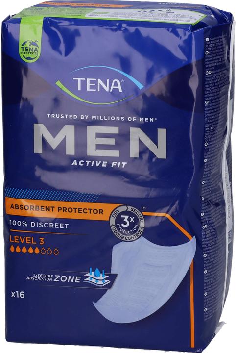 Actual product image Tena MEN pads for bladder incontinence level 3 (16 x, Regular)