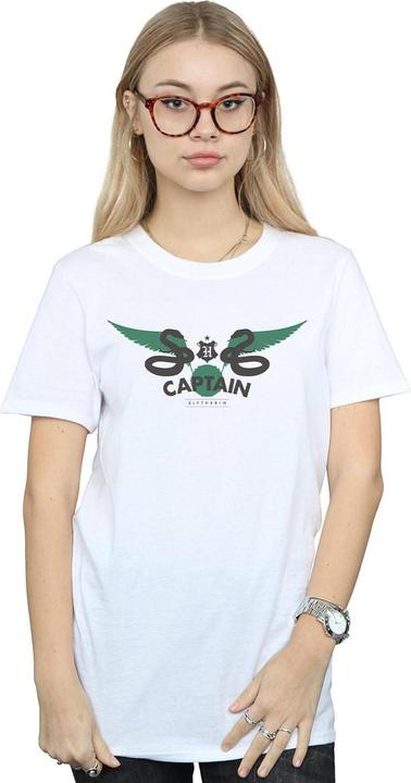 Actual product image Womens/Ladies Slytherin Captain Cotton Boyfriend T-Shirt (L)