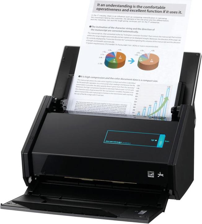 Actual product image Fujitsu ScanSnap iX500 with Nuance Power PDF software