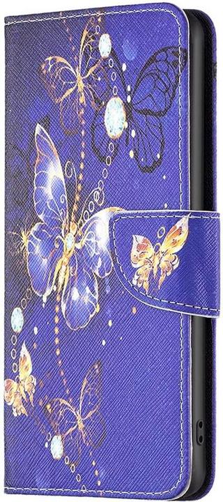 Produktbild Cover-Discount Nokia G42 - Leder Etui Hülle Schmetterling blau (Nokia G42)