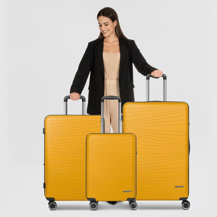 Actual product image Franky Dallas 3.0 4 Rollen Kofferset 3-teilig mit Dehnfalte (188 l, XL (from 140l))