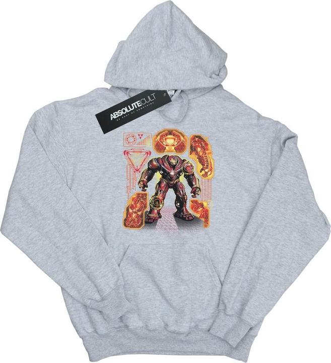 Immagine prodotto Avengers Infinity War Hulkbuster Blueprint Felpa con Cappuccio Ragazzi (152, 158)