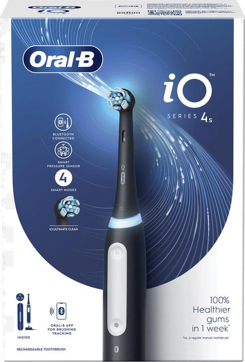 Produktbild Oral-B iO 4S Erwachsener Vibrierende Zahnbürste Schwarz (Oszillierende Zahnbürste)