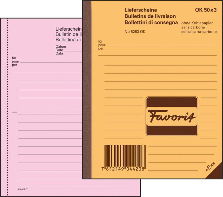 Produktbild Favorit Durchschreibebuch Lieferscheine mit Selbstdurchschreibepapier (150 x)