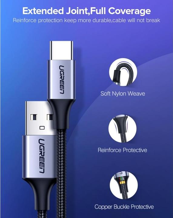 Actual product image Ugreen USB C - USB A (1 m, USB 2.0)