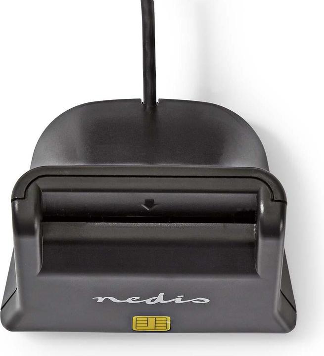 Actual product image Nedis RDRU2SM3BK Smart Card Reader, Black, USB 2.0 (USB 2.0)