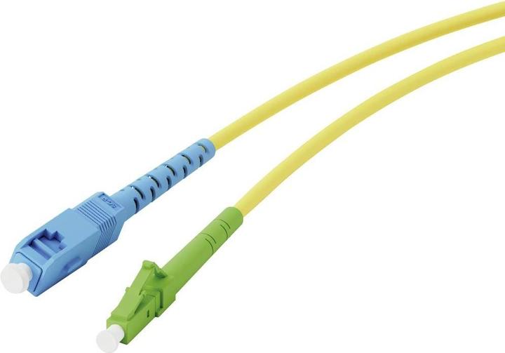 Vivanco Câble réseau en fibre optique, LC/APC mâle <> SC/UPC mâle, 10Gbit/s, 5m, jaune (UTP, CAT6, 5 m)