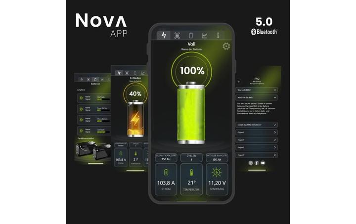 Actual product image Wattstunde Batterie NOVA Core 100 Ah LiFePO4 (12.80 V, 100 Ah)