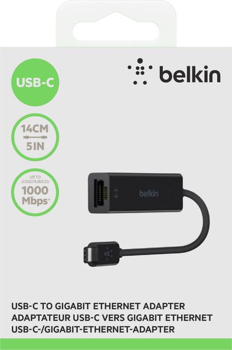Actual product image Belkin USB C to Gigabit Ethernet adapter (USB-C 3.0)