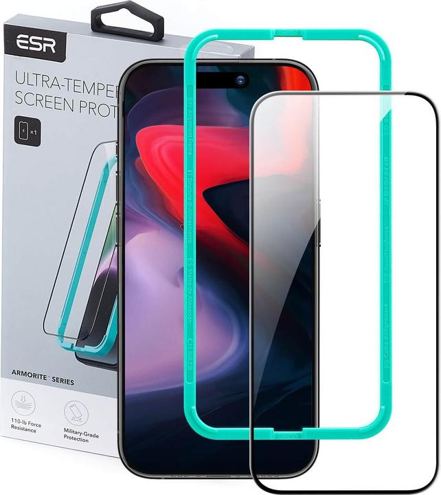 Actual product image ESR Armorite screen protector (1 Piece, Apple iPhone 15 Pro)