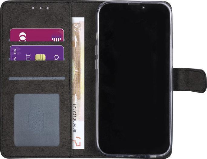 Actual product image Ambiance1 Case iPhone 13 - Book Case faux leather black No.136 (Apple iPhone 13)