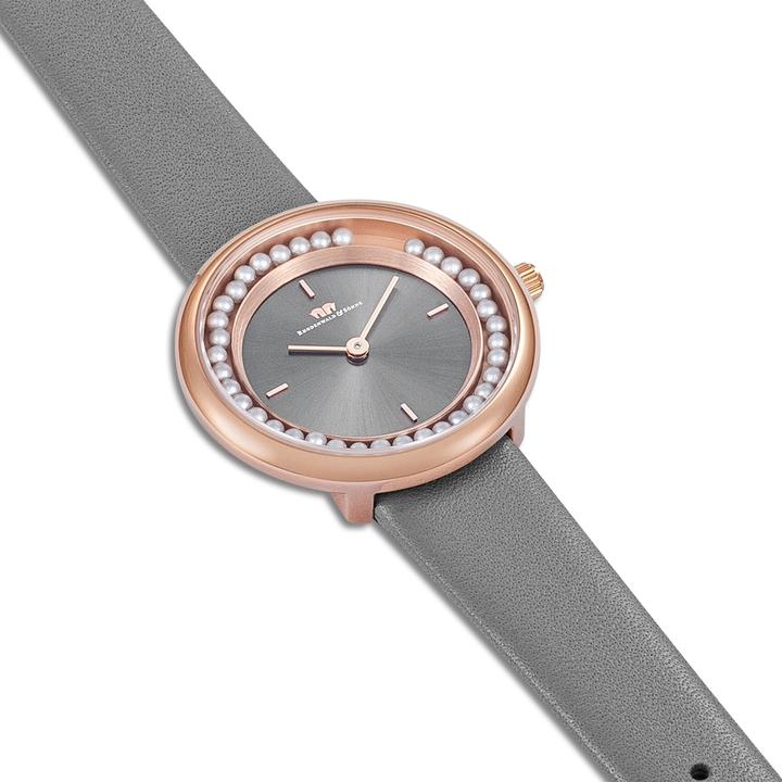 Image du produit Montre à quartz pour femme Pearl en cuir véritable gris - 32216 (Montre analogique, 32 mm)