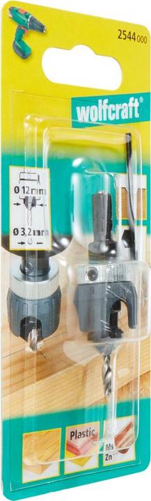 Actual product image wolfcraft wolfcraft 1 Vorbohrer m Senker+Tiefenst. ø3,2x12mm (3.2 mm, 12 mm)