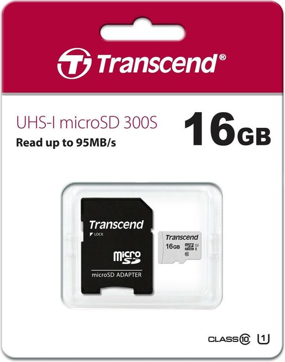 Immagine prodotto Transcend 300S (16 GB, microSDHC, U3, UHS-I)