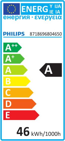 Energie-Label Philips White and Color Ambiance (RGBW, 500 cm, Outdoor)