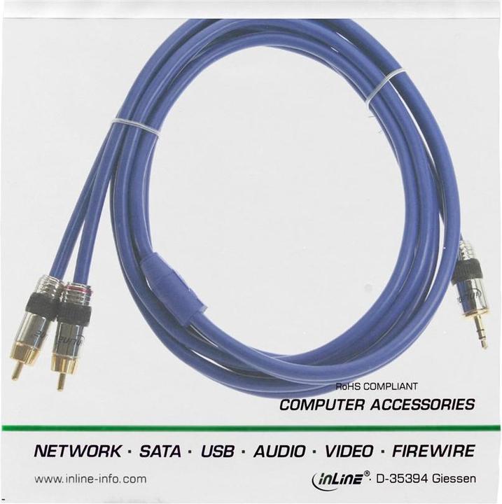Produktbild InLine 3.5mm Klinke – Cinch (2 m, Cinch, 3.5mm Klinke (AUX))