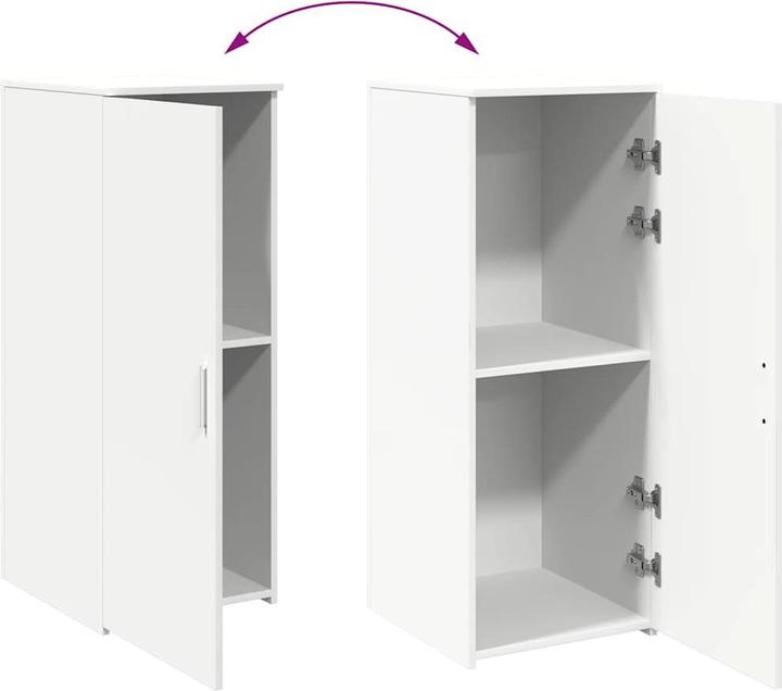 Actual product image VidaXL Storage cabinet White 40x45x103.5 cm Wood-based cabinet Filing cabinet