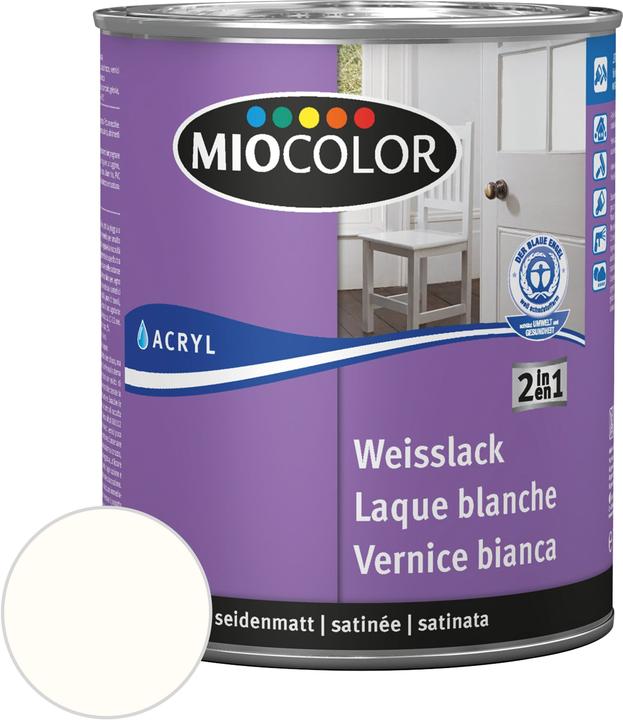 Image du produit Miocolor Laque blanche (Blanc pur, 0.38 l)