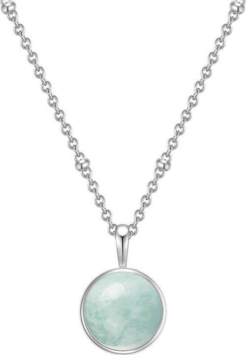 Glanzstücke München Damen Sterling Silber Amazonit silber 40,0 cm Basiskette + 5,0 cm Verlängerung - 11030 (925er Silber, 40 - 45 cm)