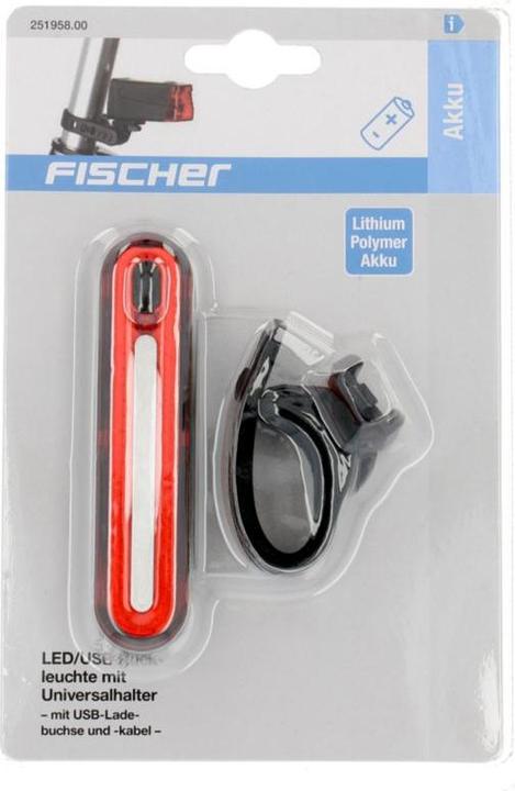 Actual product image Fischer LED rear light (60 lm)