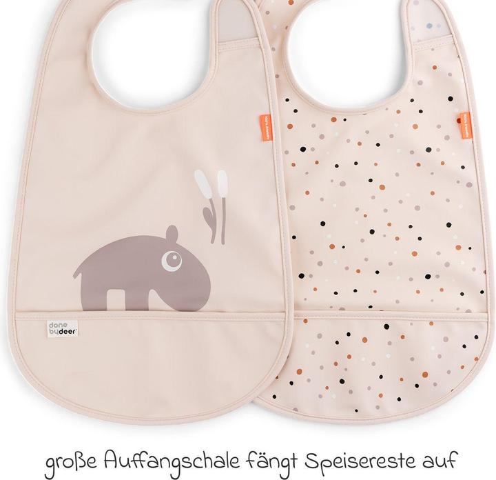 Produktbild Done by Deer Lätzchen mit Klettverschluss 2er Pack Ozzo Rosa