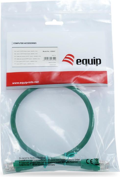 Actual product image equip RJ-45 - RJ-45, M/M S/FTP, 24AWG PoE++, LSZH (S/FTP, CAT8.1, 0.50 m)