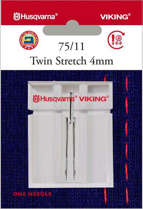 Actual product image Husqvarna Twin needle Stretch 75/11, width 4.0 mm