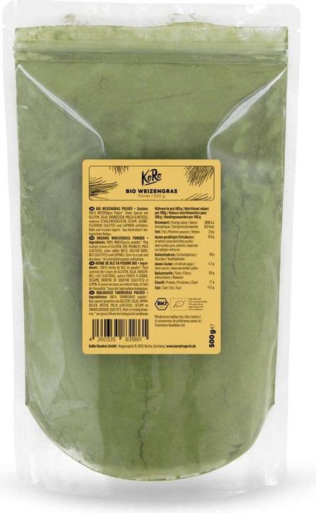 KoRo Bio Weizengras Pulver (500g) (1 Stück, Pulver, 500 g)